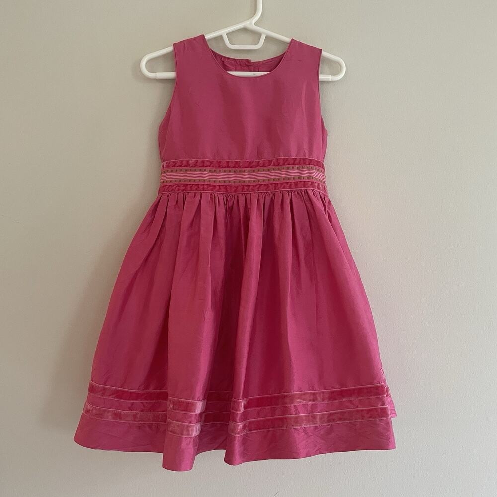 VTG Lilly Pulitzer Girls Pink 100% Silk Dress Bow Sash Special Occasion Party 4 - Picture 14 of 15